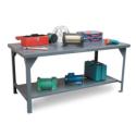 96x36x34 Standard Shop Table,7-Gauge Work Top,Shelf Below