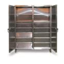60x24x72 Double Shift Cabinet,16 Drawers,2 Shelves