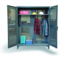 60x24x72 Vented Wardrobe Cabinet,Hanger Rod,Doors